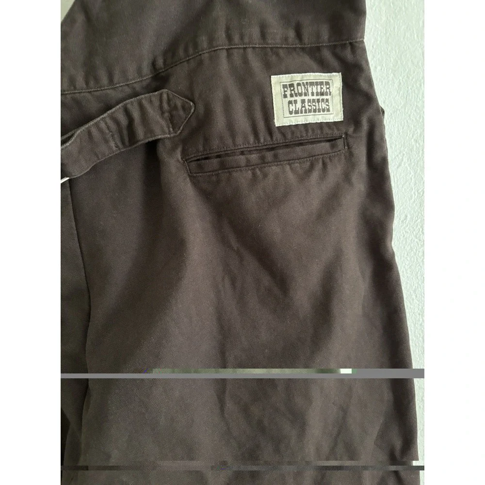 Frontier‎ Classics Brown Pants w/Suspenders Buckle Back Old Western Cowboy 40x29